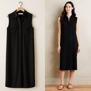 T by Alexander Wang Sleeveless Shirt Dress Size Large Midi Minimalist Relaxed
